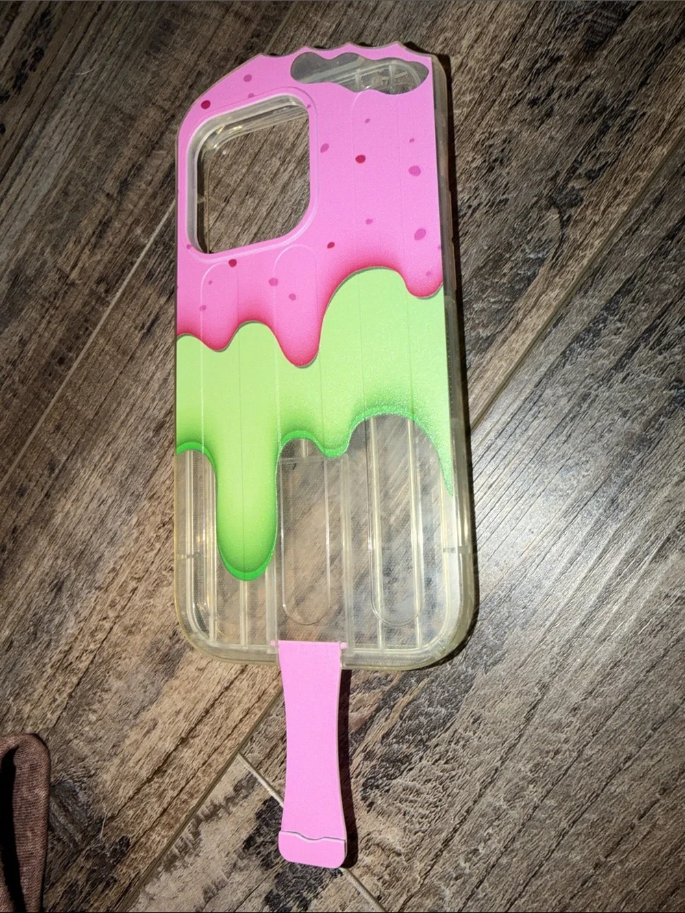 Pink & Green Popsicle Phone Case with Kickstand - Unbranded